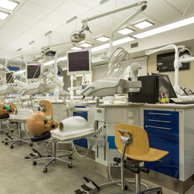 High-tech classroom at modern university South College plains