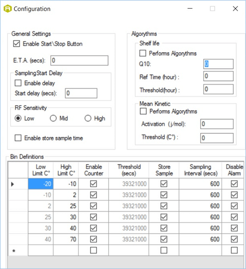 Configuration Temperature Tracking System